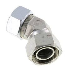 38S Zink plated Steel 45deg Elbow Cutting Fitting avec Swivel 315 bar NBR O-ring Sealing Cone Adjustable ISO 8434-1