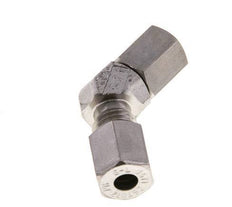 Raccord de coupe coudé 45deg en acier inoxydable 6L avec pivot 315 bar Joint torique FKM Cône réglable ISO 8434-1