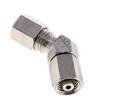 Raccord de coupe coudé 45deg en acier inoxydable 6L avec pivot 315 bar Joint torique FKM Cône réglable ISO 8434-1