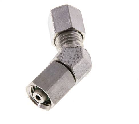 Raccord de coupe coudé 45deg en acier inoxydable 6L avec pivot 315 bar Joint torique FKM Cône réglable ISO 8434-1