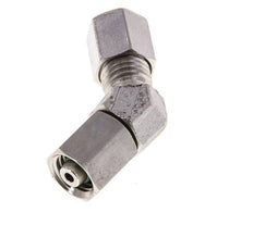 Raccord de coupe coudé 45deg en acier inoxydable 6L avec pivot 315 bar Joint torique FKM Cône réglable ISO 8434-1