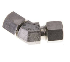 Raccord de coupe coudé 45deg en acier inoxydable 10L avec pivot 315 bar Joint torique FKM Cône réglable ISO 8434-1
