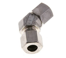 Raccord de coupe coudé 45deg en acier inoxydable 10L avec pivot 315 bar Joint torique FKM Cône réglable ISO 8434-1