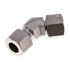 Raccord de coupe coudé 45deg en acier inoxydable 12L avec pivot 315 bar Joint torique FKM Cône réglable ISO 8434-1