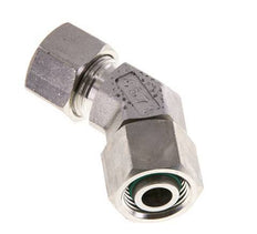 Raccord de coupe coudé 45deg en acier inoxydable 12L avec pivot 315 bar Joint torique FKM Cône réglable ISO 8434-1