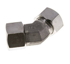 Raccord de coupe coudé 45deg en acier inoxydable 22L avec pivot 160 bar Joint torique FKM Cône réglable ISO 8434-1