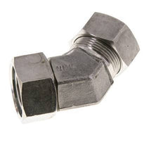Raccord de coupe coudé 45deg en acier inoxydable 28L avec pivot 160 bar Joint torique FKM Cône réglable ISO 8434-1