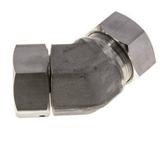 35L Stainless Steel 45deg Elbow Cutting Fitting with Swivel 160 bar FKM O-ring Sealing Cone Adjustable ISO 8434-1
