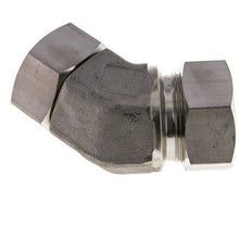 Raccord de coupe coudé 45deg 35L en acier inoxydable avec pivot 160 bar Joint torique FKM Cône réglable ISO 8434-1