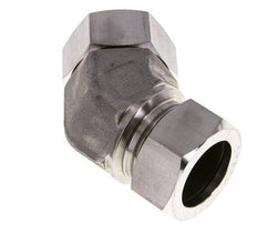 Raccord de coupe coudé 45deg 35L en acier inoxydable avec pivot 160 bar Joint torique FKM Cône réglable ISO 8434-1