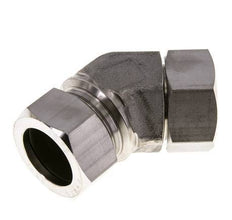 Raccord de coupe coudé 45deg 35L en acier inoxydable avec pivot 160 bar Joint torique FKM Cône réglable ISO 8434-1