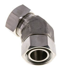 Raccord de coupe coudé 45deg 35L en acier inoxydable avec pivot 160 bar Joint torique FKM Cône réglable ISO 8434-1