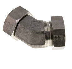 Raccord de coupe coudé 45deg en acier inoxydable 42L avec pivot 160 bar Joint torique FKM Cône réglable ISO 8434-1