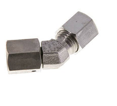 6S Raccord de coupe coudé 45deg en acier inoxydable avec pivot 630 bar Joint torique FKM Cône réglable ISO 8434-1