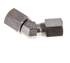 6S Raccord de coupe coudé 45deg en acier inoxydable avec pivot 630 bar Joint torique FKM Cône réglable ISO 8434-1