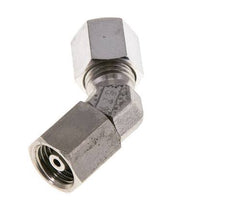 6S Raccord de coupe coudé 45deg en acier inoxydable avec pivot 630 bar Joint torique FKM Cône réglable ISO 8434-1