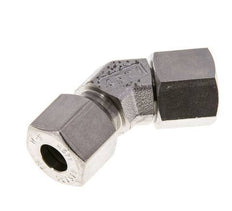 10S Raccord de coupe coudé 45deg en acier inoxydable avec pivot 630 bar Joint torique FKM Cône réglable ISO 8434-1