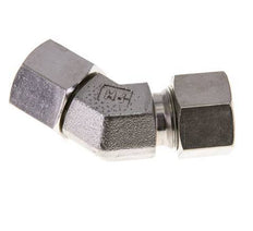 12S Raccord de coupe coudé 45deg en acier inoxydable avec pivot 630 bar Joint torique FKM Cône réglable ISO 8434-1