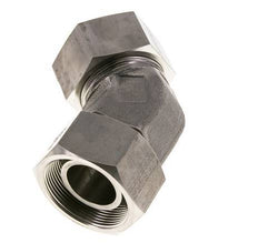 38S Raccord de coupe coudé 45deg en acier inoxydable avec pivot 315 bar Joint torique FKM Cône réglable ISO 8434-1