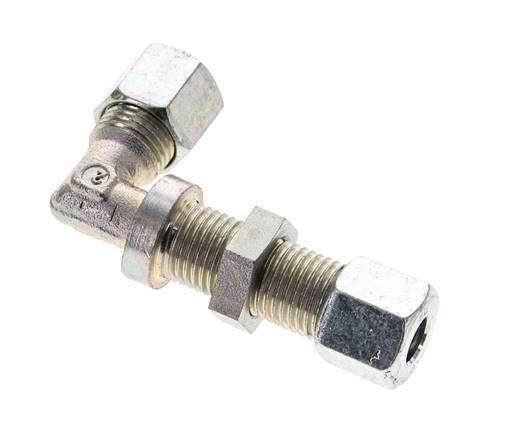 8L Zink plated Steel Elbow Cutting Fitting Bulkhead 315 bar ISO 8434-1