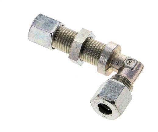 8L Zink plated Steel Elbow Cutting Fitting Bulkhead 315 bar ISO 8434-1