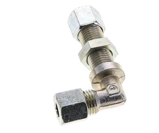 8L Zink plated Steel Elbow Cutting Fitting Bulkhead 315 bar ISO 8434-1