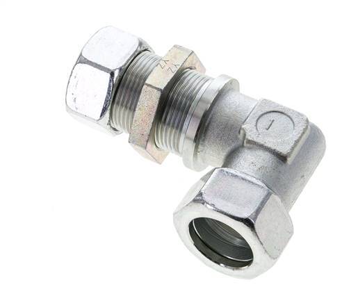 28L Zink plated Steel Elbow Cutting Fitting Bulkhead 160 bar ISO 8434-1