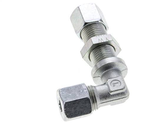 8S Zink plated Steel Elbow Cutting Fitting Bulkhead 630 bar ISO 8434-1