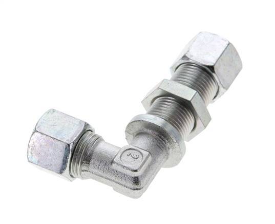 10S Zink plated Steel Elbow Cutting Fitting Bulkhead 630 bar ISO 8434-1