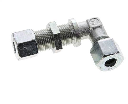 10S Zink plated Steel Elbow Cutting Fitting Bulkhead 630 bar ISO 8434-1