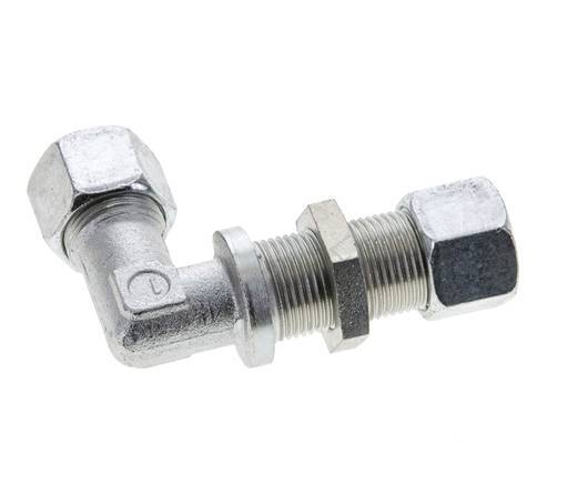 12S Zink plated Steel Elbow Cutting Fitting Bulkhead 630 bar ISO 8434-1