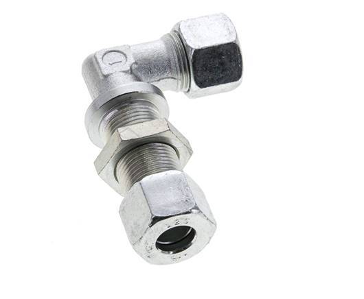 12S Zink plated Steel Elbow Cutting Fitting Bulkhead 630 bar ISO 8434-1