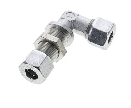 12S Zink plated Steel Elbow Cutting Fitting Bulkhead 630 bar ISO 8434-1