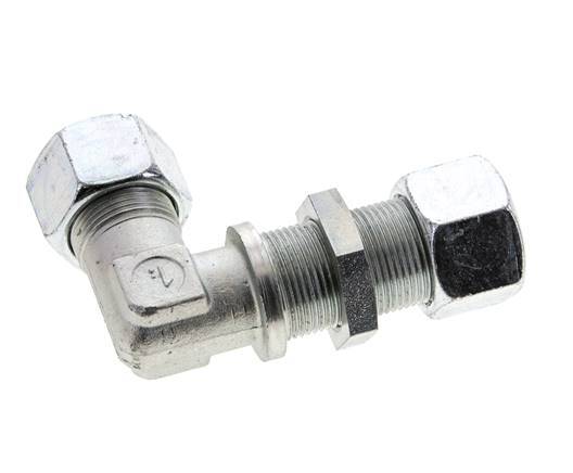 16S Zink plated Steel Elbow Cutting Fitting Bulkhead 400 bar ISO 8434-1