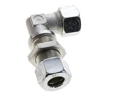 20S Acier zingué Coude de coupe Raccord de cloison 400 bar ISO 8434-1