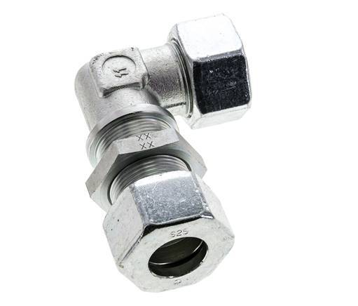 25S Zink plated Steel Elbow Cutting Fitting Bulkhead 400 bar ISO 8434-1