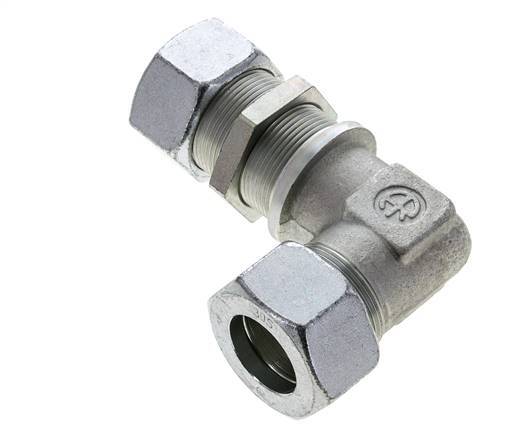 30S Zink plated Steel Elbow Cutting Fitting Bulkhead 400 bar ISO 8434-1