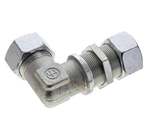 30S Zink plated Steel Elbow Cutting Fitting Bulkhead 400 bar ISO 8434-1