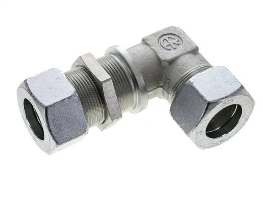 30S Zink plated Steel Elbow Cutting Fitting Bulkhead 400 bar ISO 8434-1