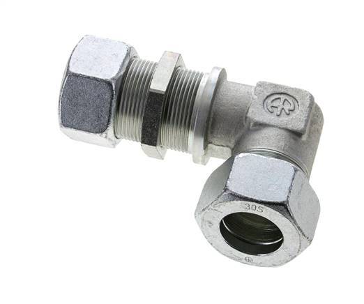 30S Zink plated Steel Elbow Cutting Fitting Bulkhead 400 bar ISO 8434-1