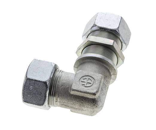 30S Zink plated Steel Elbow Cutting Fitting Bulkhead 400 bar ISO 8434-1