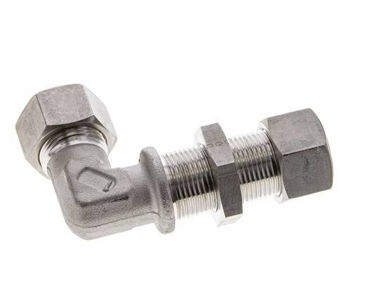 15L Stainless Steel Elbow Compression Fitting Bulkhead 315 bar ISO 8434-1