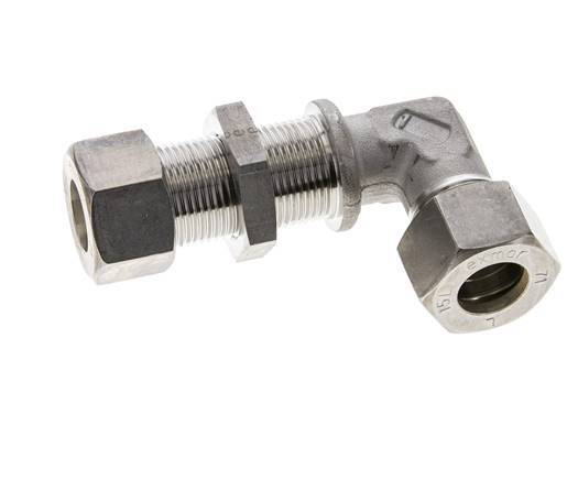 15L Stainless Steel Elbow Compression Fitting Bulkhead 315 bar ISO 8434-1