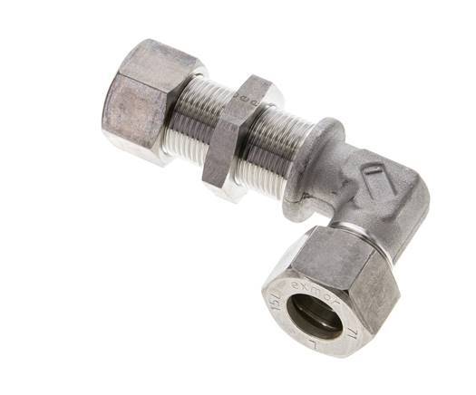 15L Stainless Steel Elbow Compression Fitting Bulkhead 315 bar ISO 8434-1