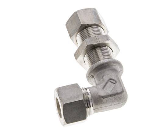 15L Stainless Steel Elbow Compression Fitting Bulkhead 315 bar ISO 8434-1