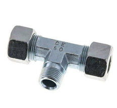 15L & M18x1.5 (con) Acier zingue T-Shape Te Cutting Fitting with Male Threads 315 bar ISO 8434-1