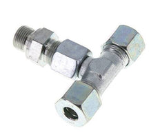 10S & G3/8'' Te de coupe en acier zingue à filetage mâle 630 bar reglable ISO 8434-1