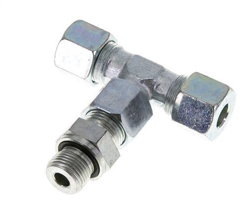 10S & G3/8'' Te de coupe en acier zingue à filetage mâle 630 bar reglable ISO 8434-1