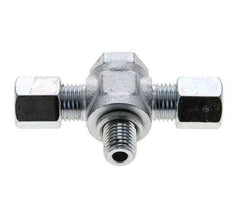 6S & M12x1.5 Zink plated Steel Tee Swivel Joint Cutting Fitting with Male Threads 400 bar ISO 8434-1