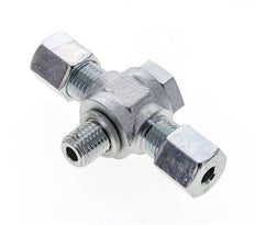 6S & M12x1.5 Zink plated Steel Tee Swivel Joint Cutting Fitting with Male Threads 400 bar ISO 8434-1